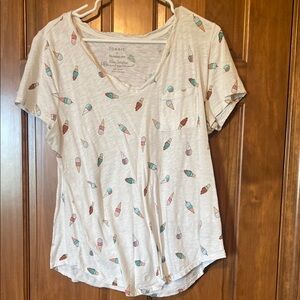 Torrid Cream Relaxed Short Sleeve Tee